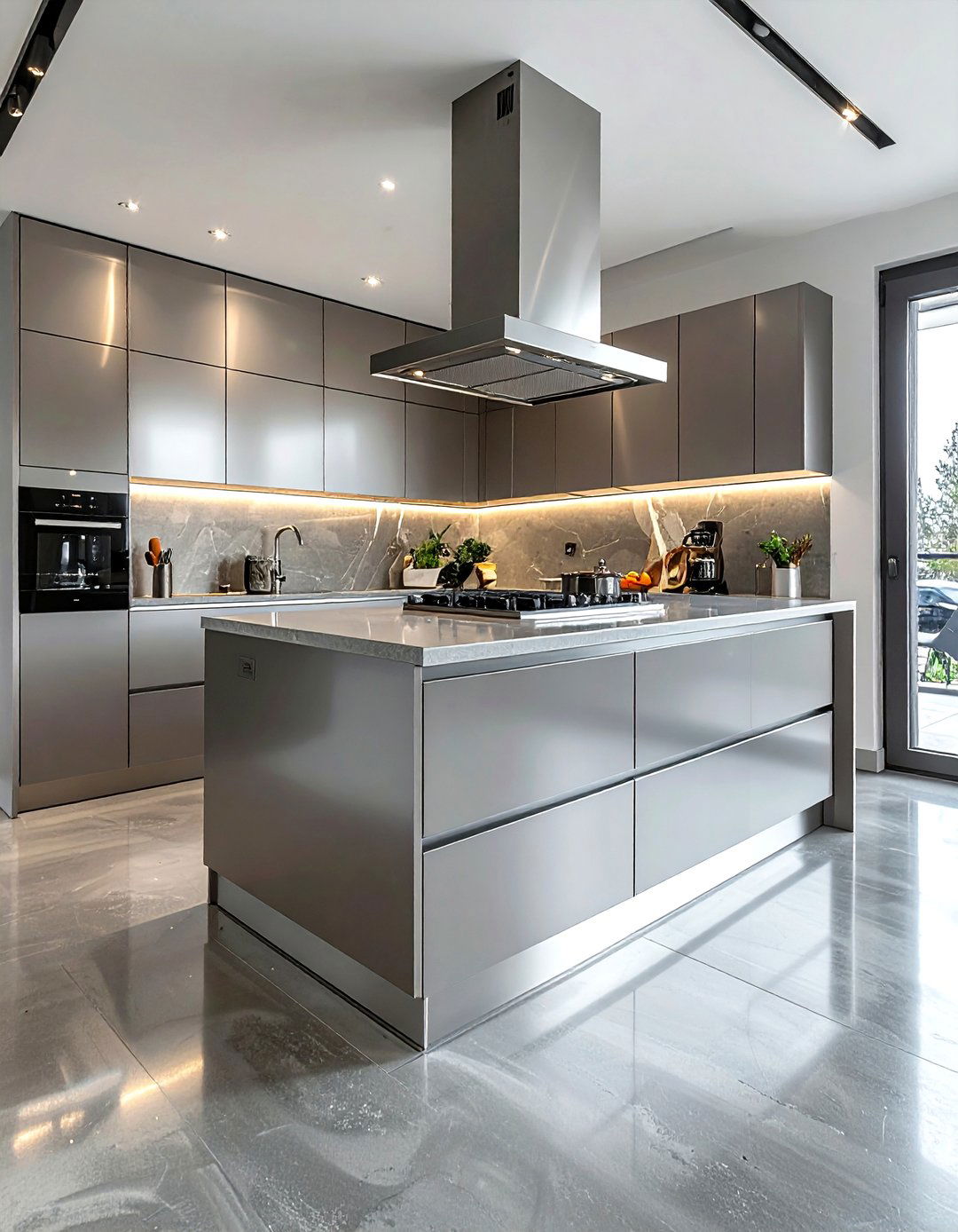 Nickel Toe Kick Kitchen Detail - 30 nickel accent kitchen ideas