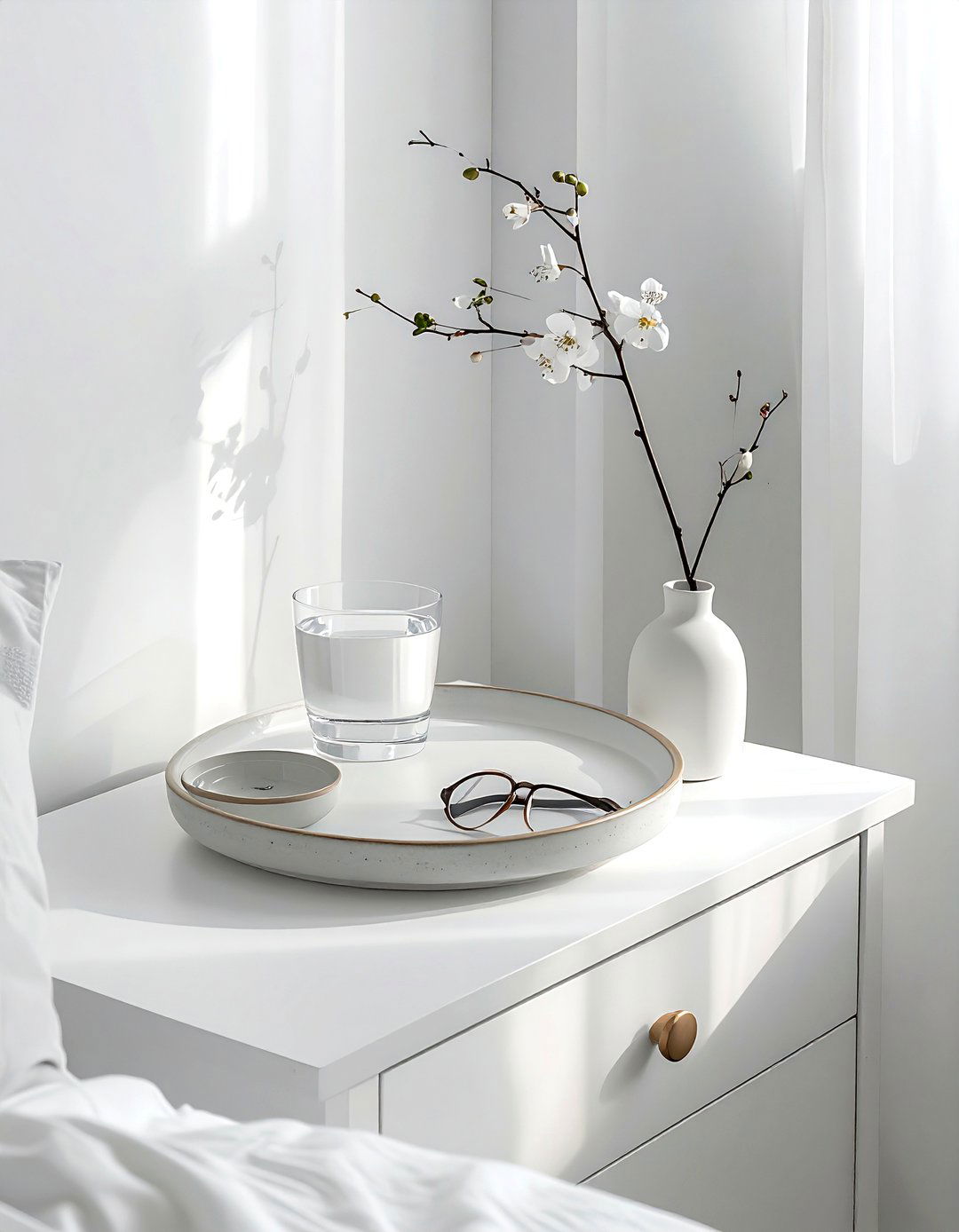 Nightstand round tray - 30 round tray ideas