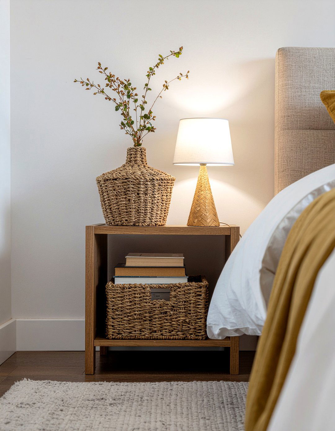 Nightstand with shelf - 30 bedroom modern nightstands