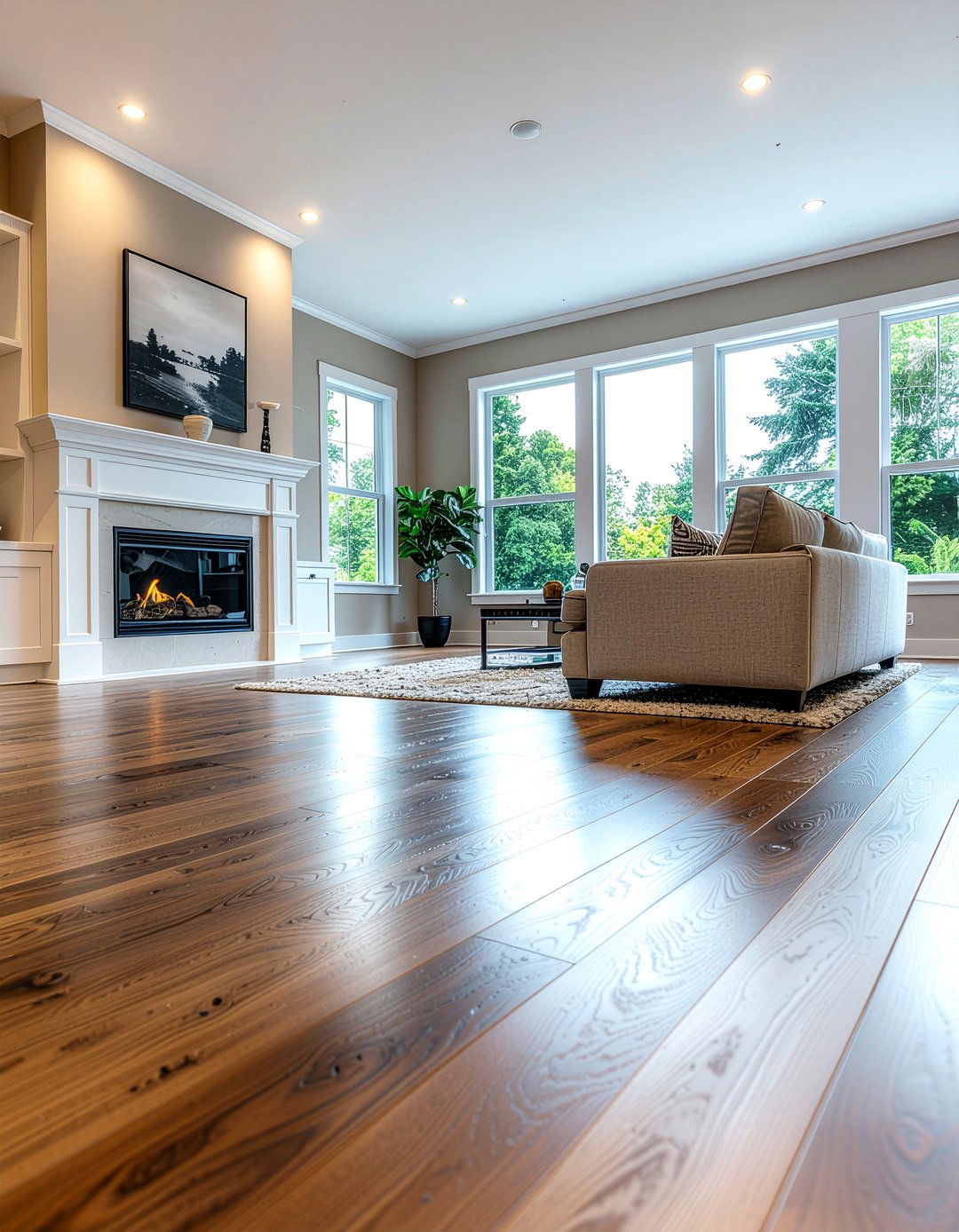 Non glare floor - 30 senior friendly living room ideas