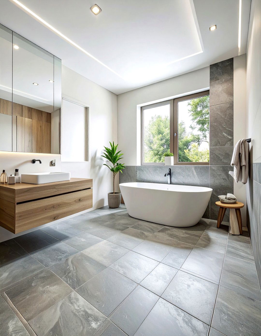 Non slip bathroom flooring - 30 senior friendly bathroom ideas