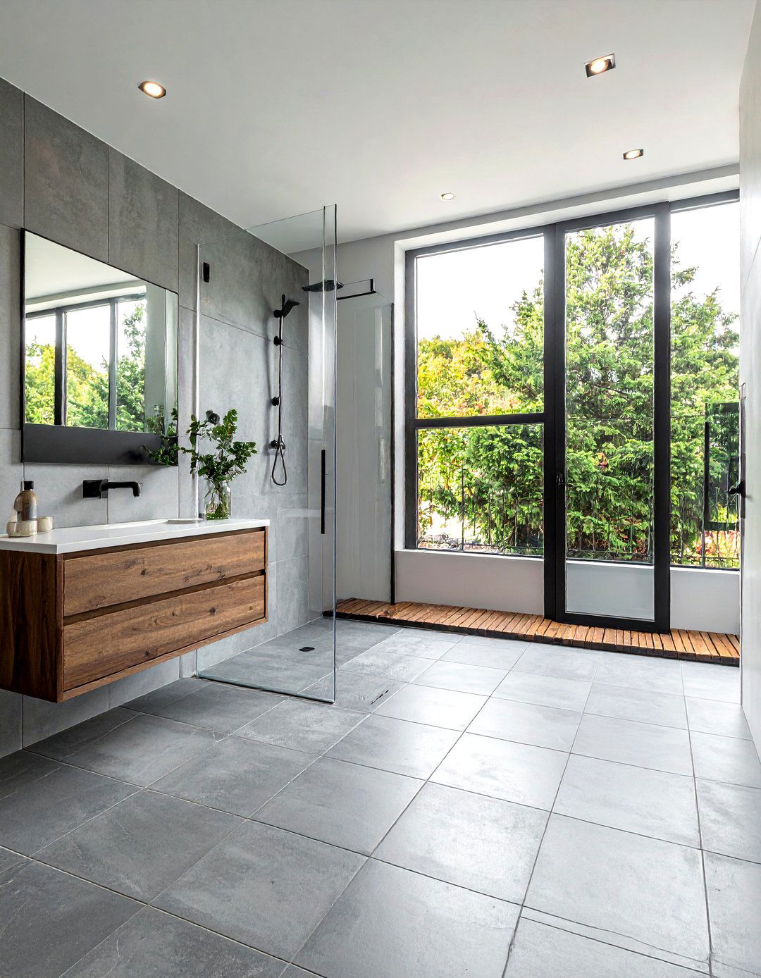 Non slip small floor tiles - 30 small tile bathroom ideas