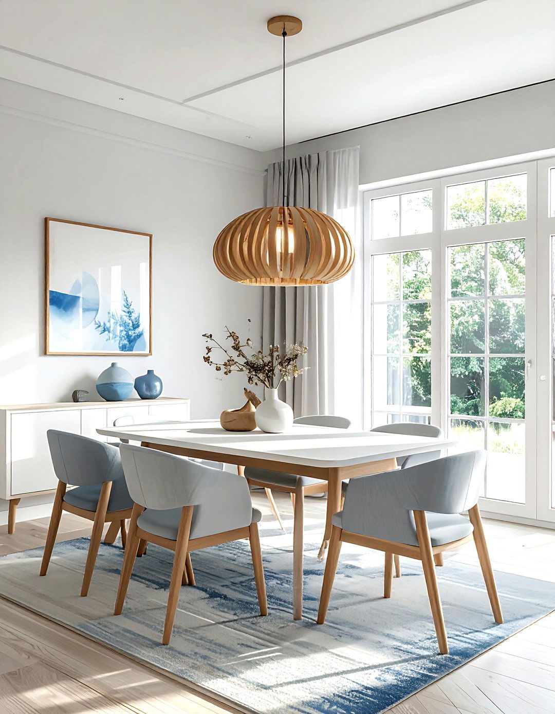 Nordic wood light - 30 pendant light dining room ideas