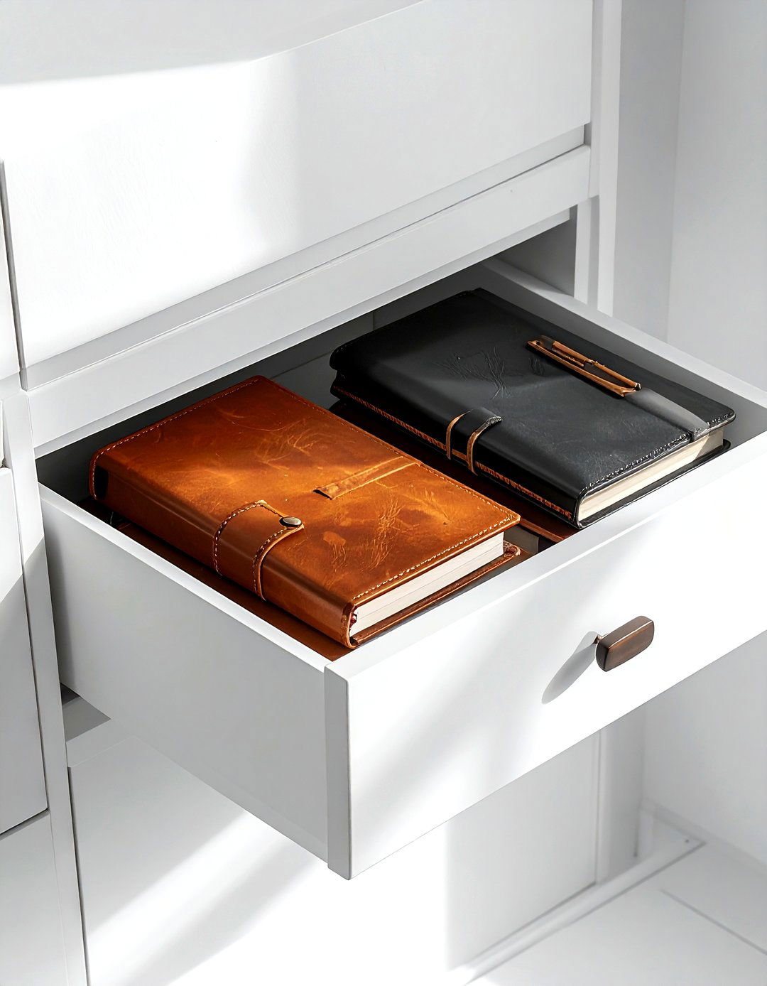 Notebook Journal Drawer Organizer - 30 living room drawer organization ideas