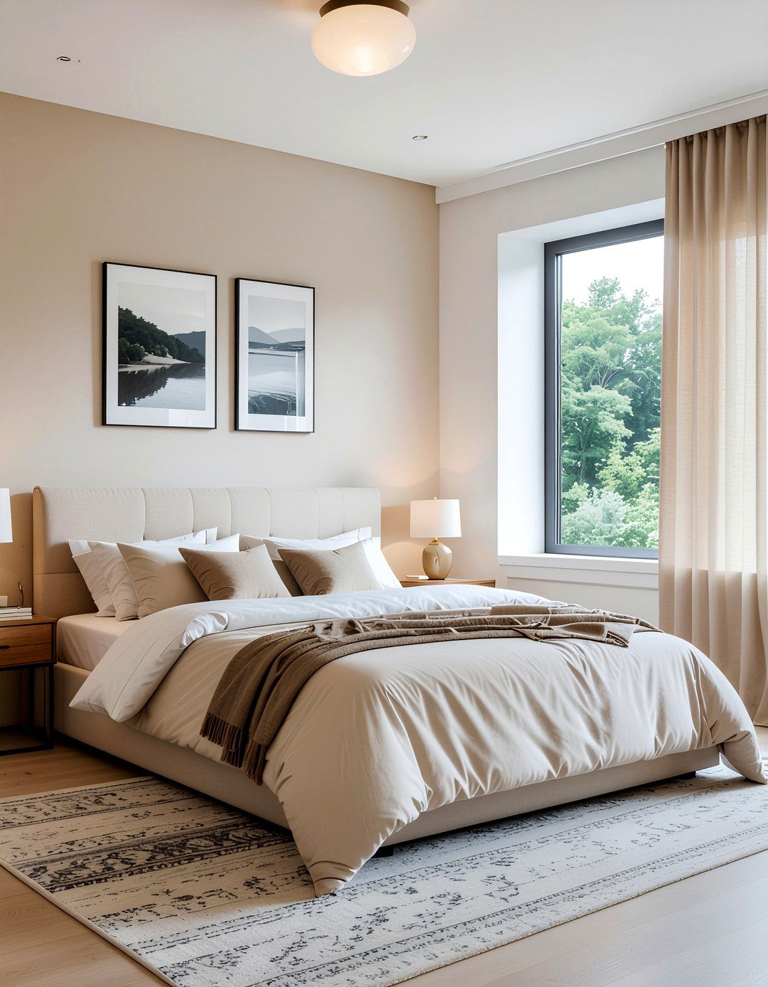 Nude Satin Bedding - 30 satin bedroom ideas