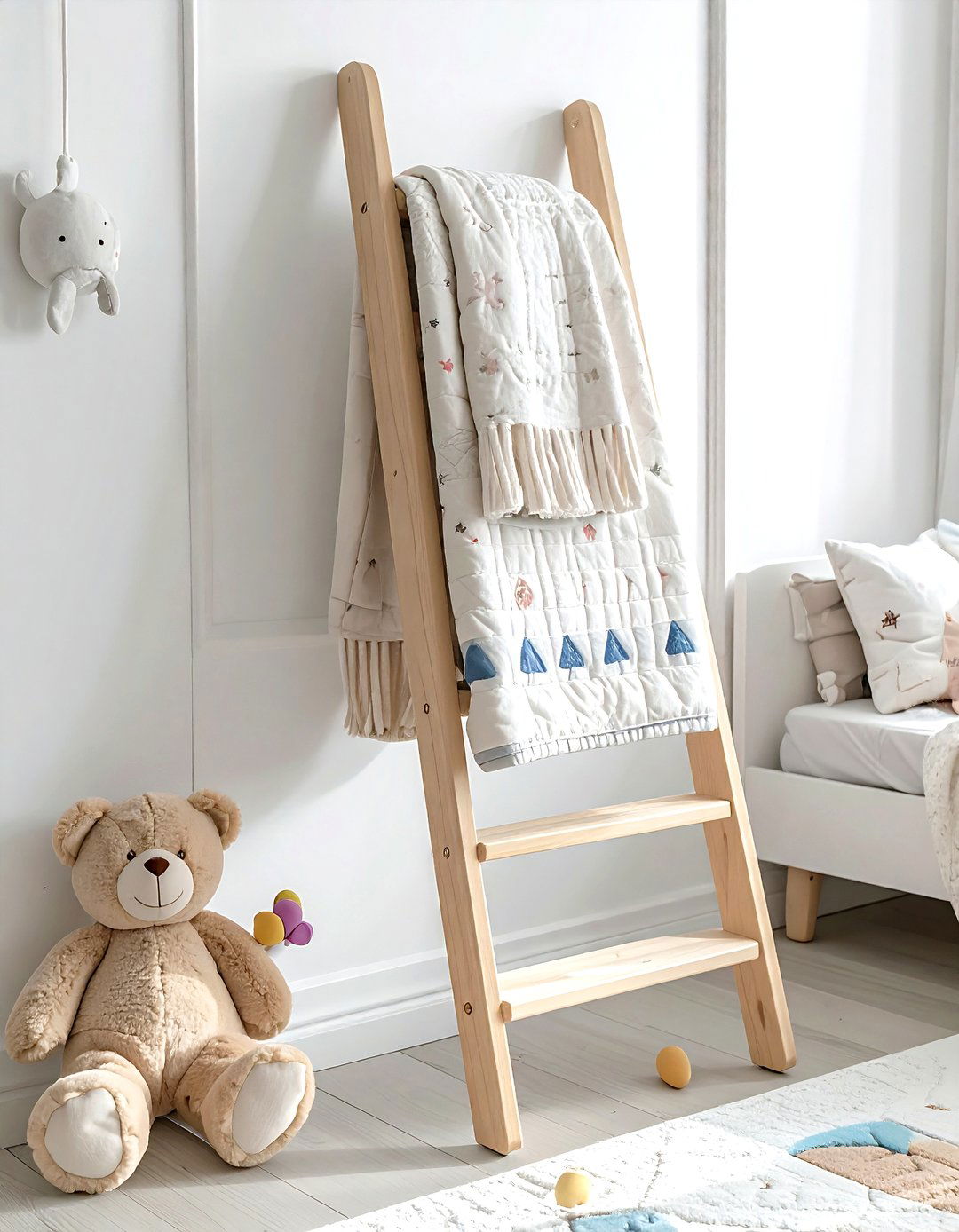 Nursery Blanket Ladder - 30 blanket ladder ideas