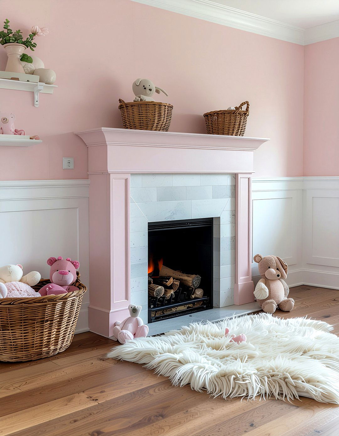 Nursery Faux Fireplace - 30 faux fireplace ideas