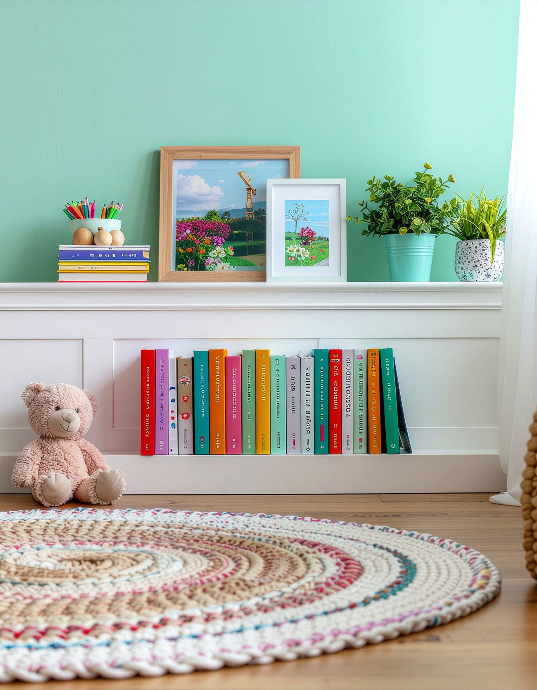 Nursery book ledge wall - 30 bedroom ledge shelves