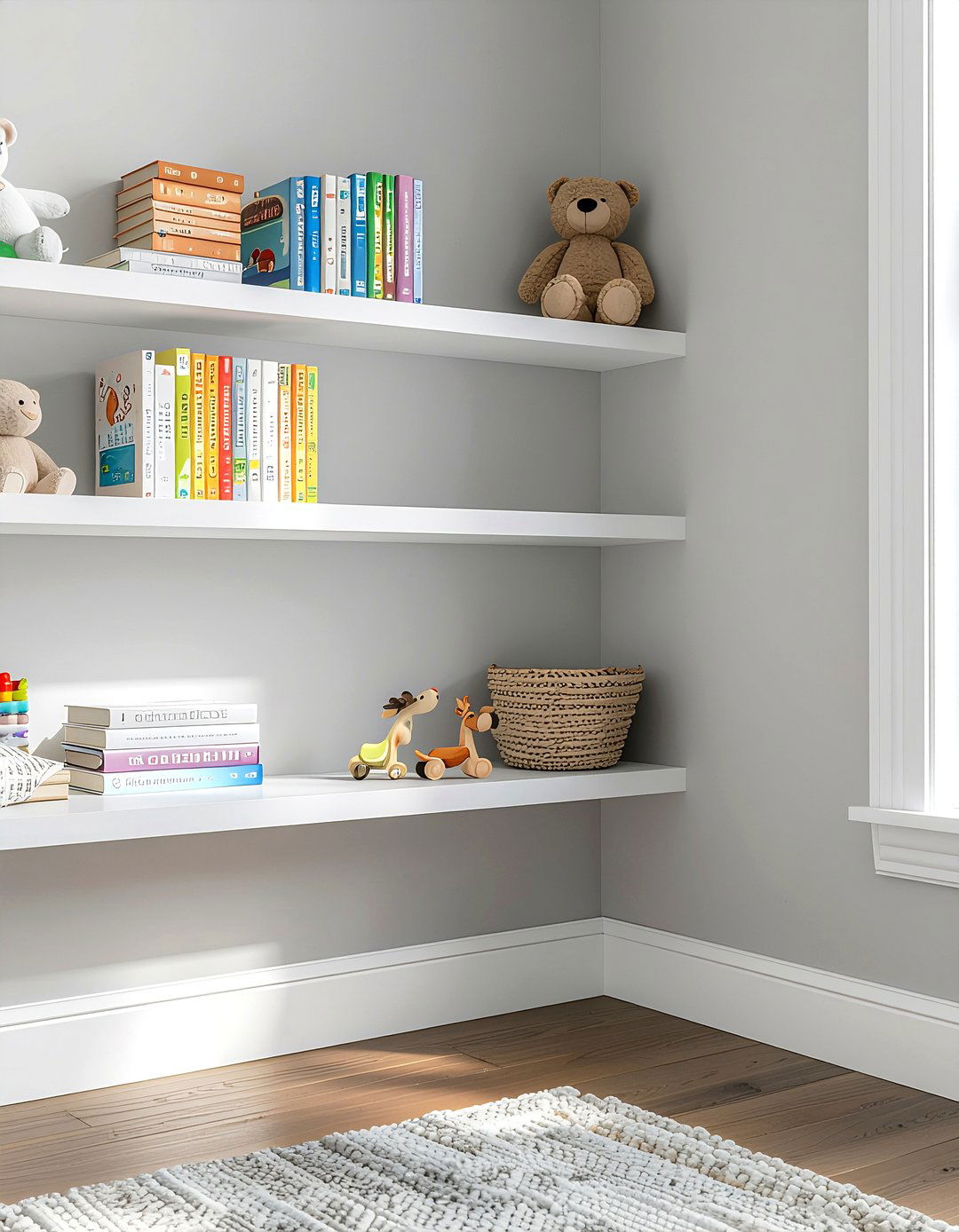 Nursery book ledge - 30 floating shelf decor ideas