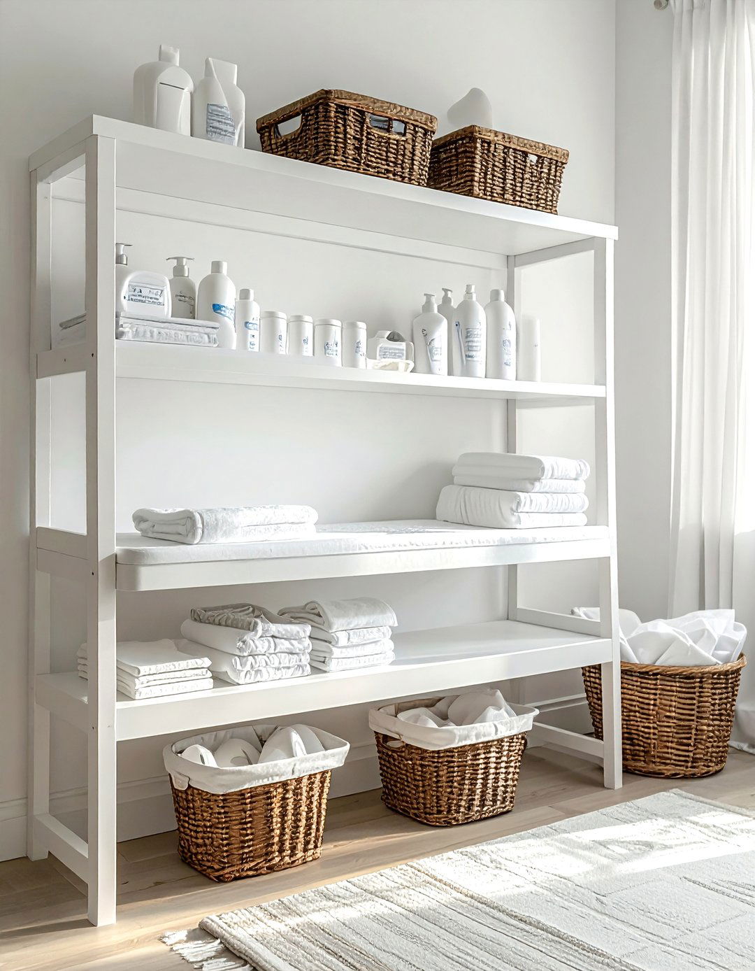 Nursery changing table shelves - 30 nursery shelf ideas