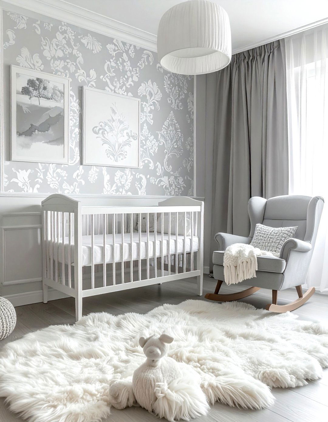 Nursery damask wallpaper - 30 damask wallpaper ideas