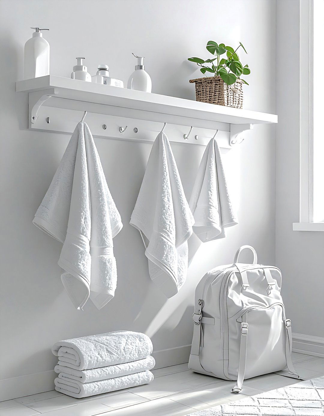 Nursery shelf with hooks - 30 nursery shelf ideas