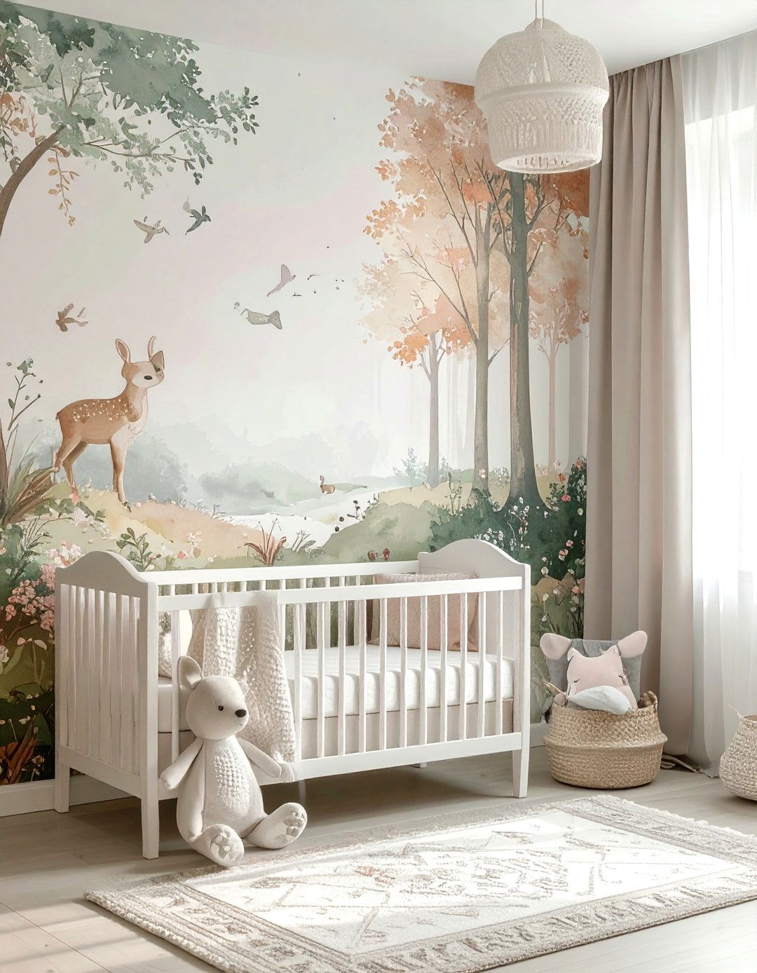 Nursery wallpaper mural - 30 removable wallpaper ideas