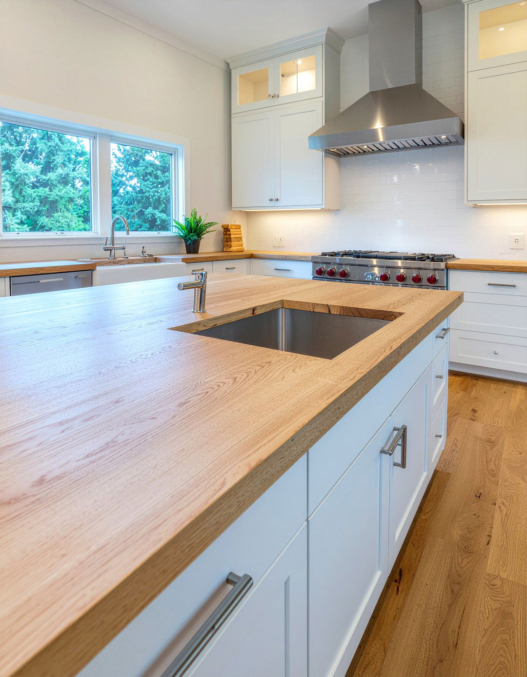 Oak Butcher Block Kitchen Surfaces - 30 butcher block countertop kitchen ideas