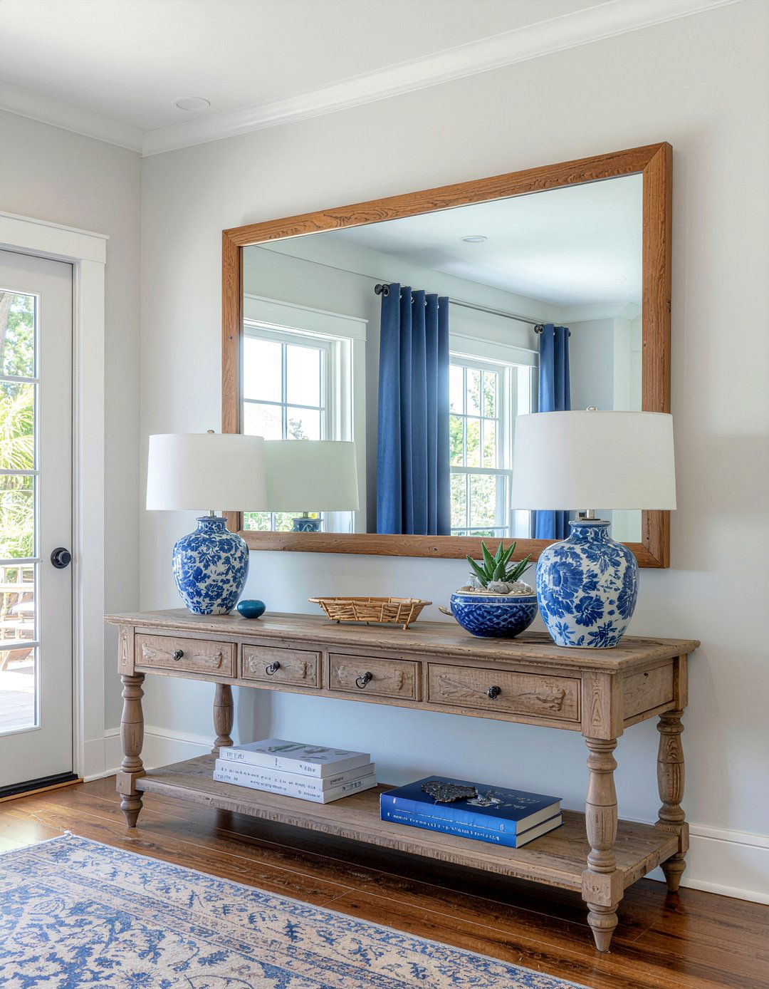 Oak Framed Wall Mirror - 30 living room oak furniture ideas