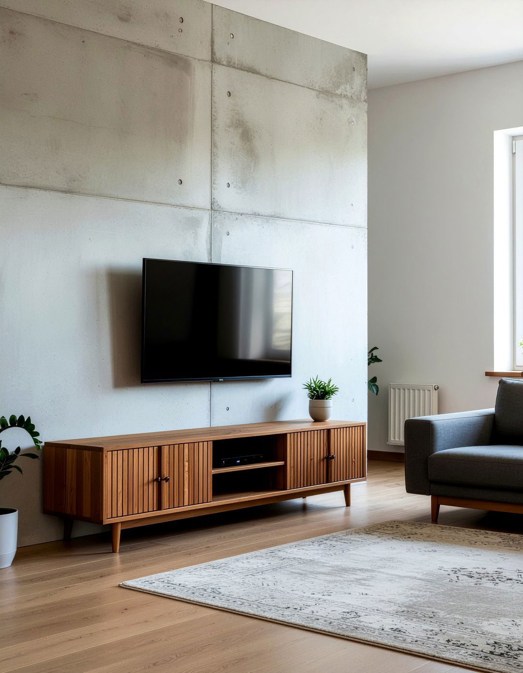 Oak Media Console - 30 living room oak furniture ideas