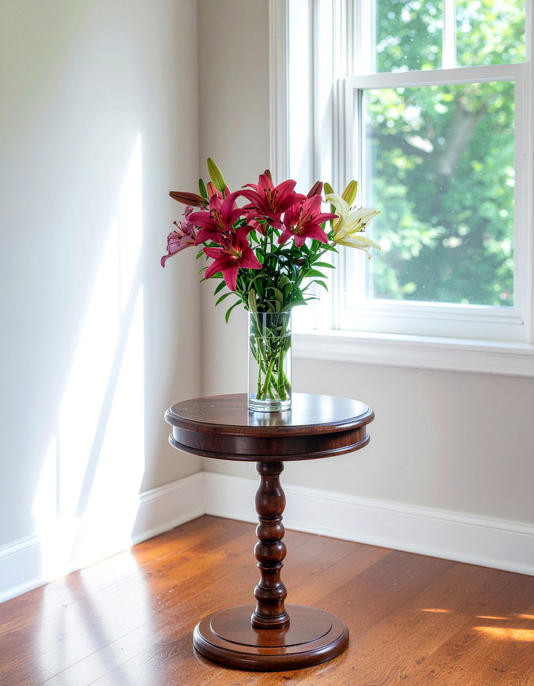 Oak Pedestal Side Table - 30 living room oak furniture ideas