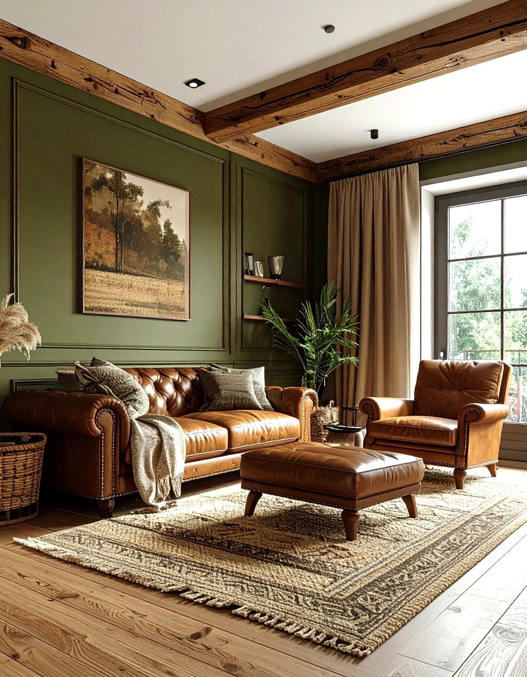 Oak chair rail living room - 30 living room chair rail ideas