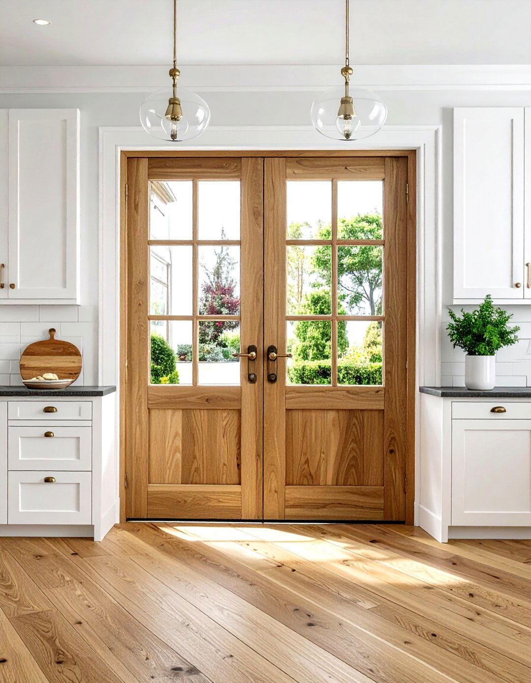 Oak kitchen french door - 30 kitchen French door ideas