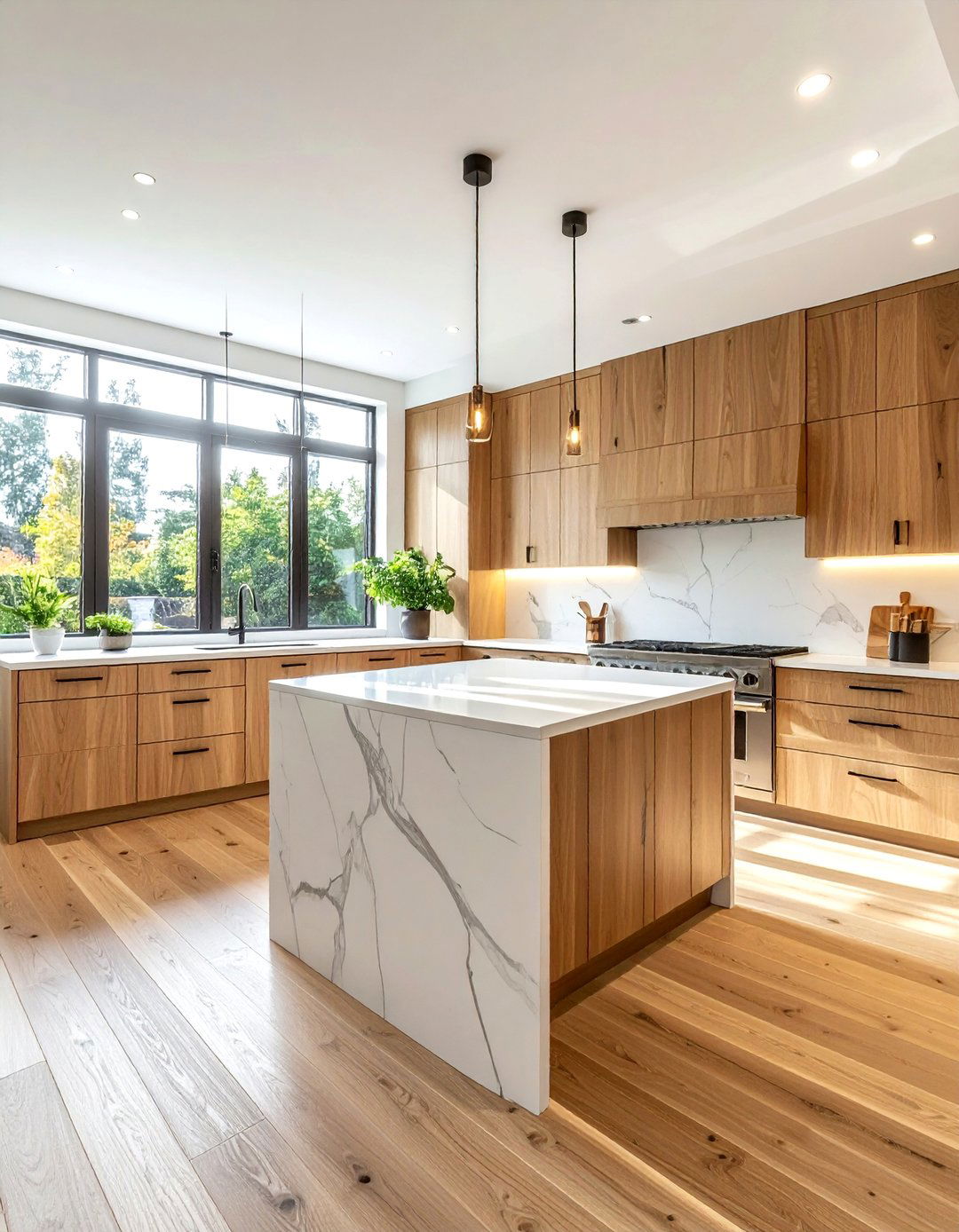 Oak wood kitchen - 30 Scandinavian kitchen ideas