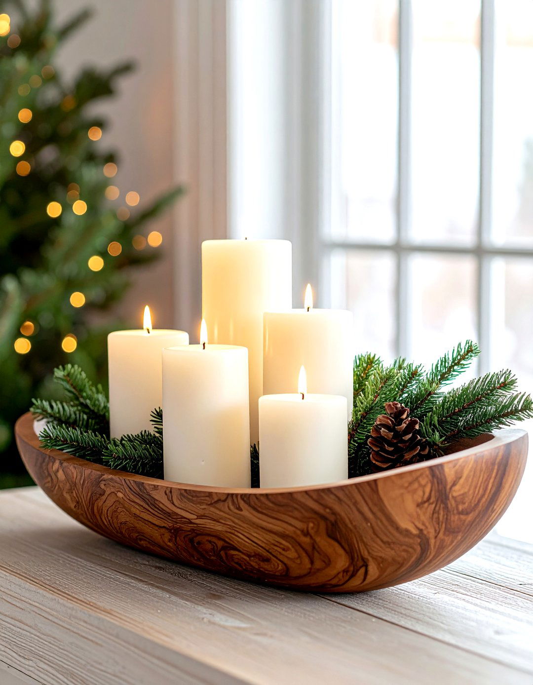 Oblong Wooden Mantel Decor - 30 wooden bowl ideas
