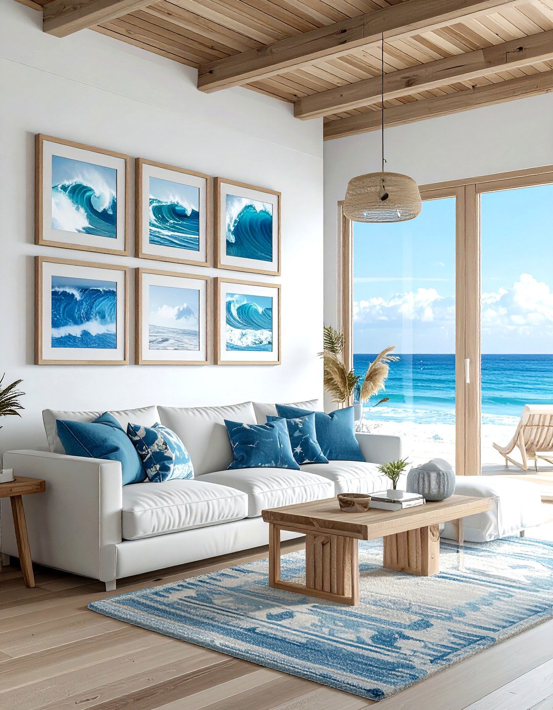 Ocean Gallery Wall - 30 ocean decor ideas