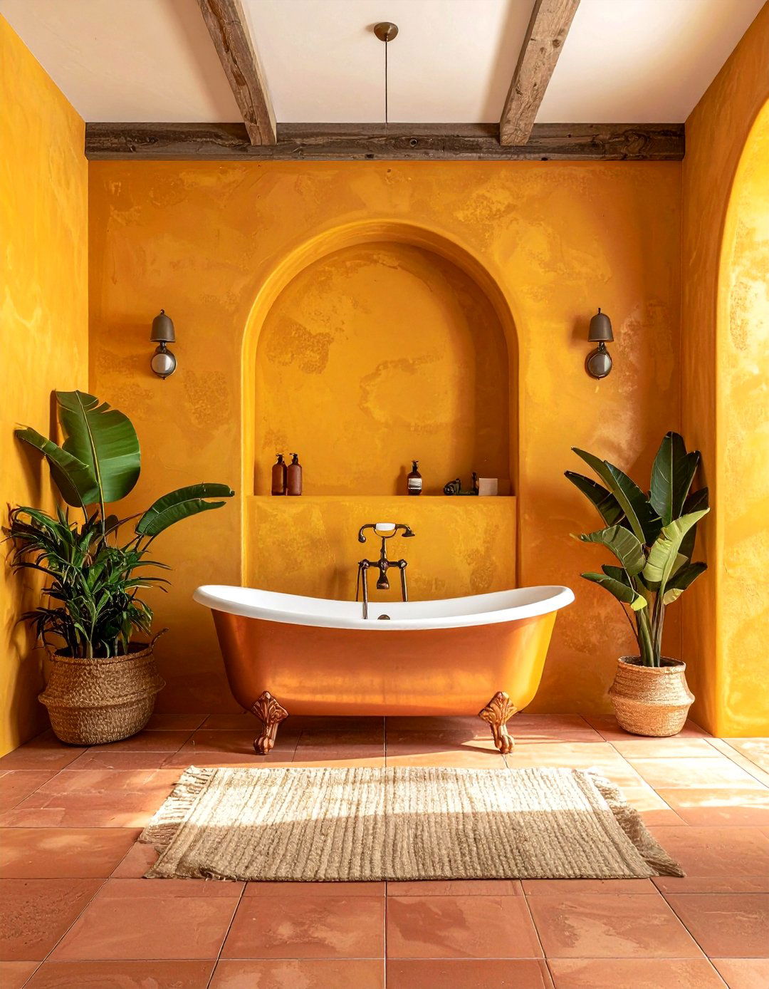 Ochre Yellow Bathroom Style - 30 yellow bathroom ideas