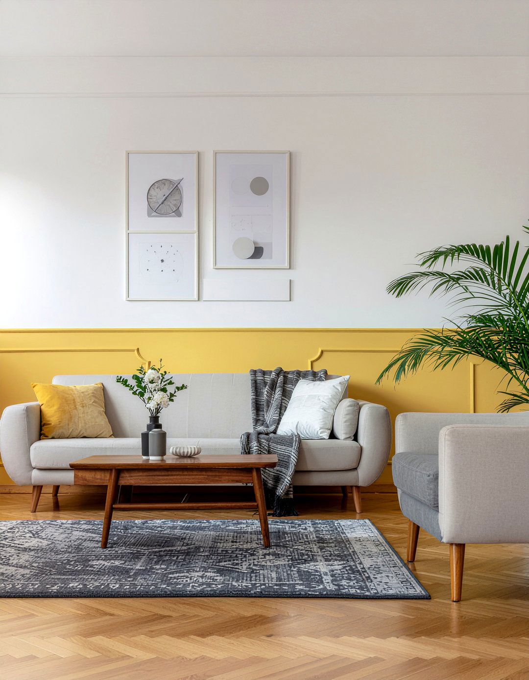 Ochre half wall paint - 30 living room half painted walls