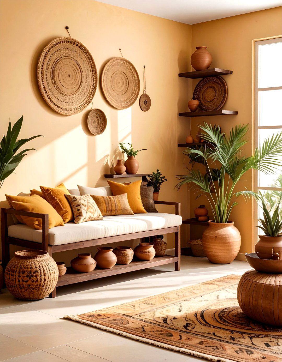 Ochre living room - 30 living room paint ideas