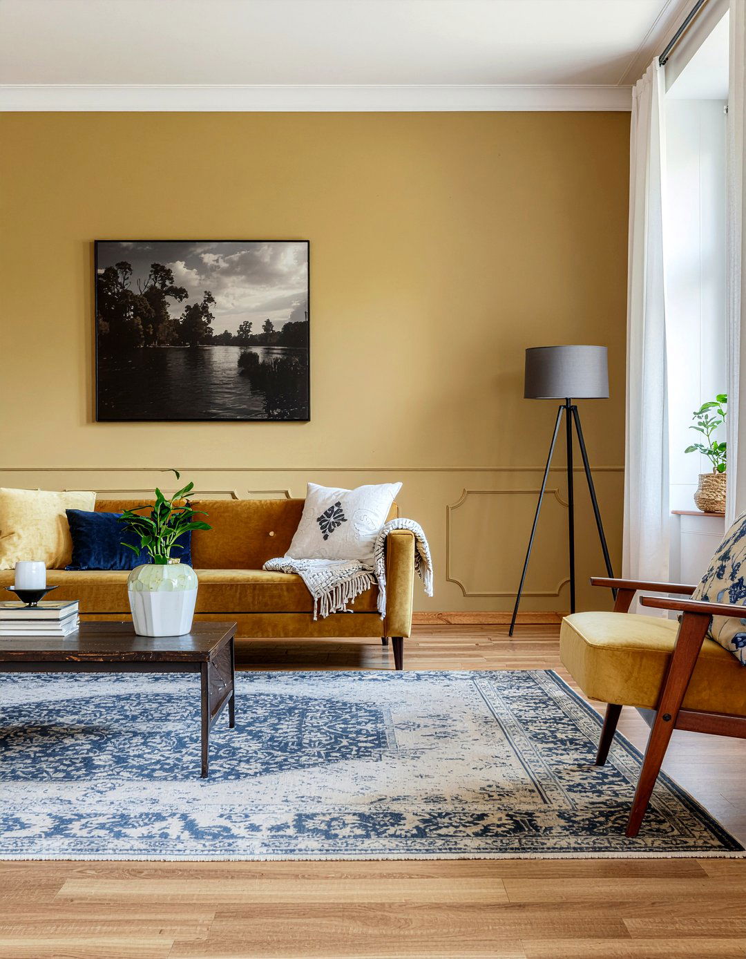 Ochre living room - 30 warm toned living room ideas