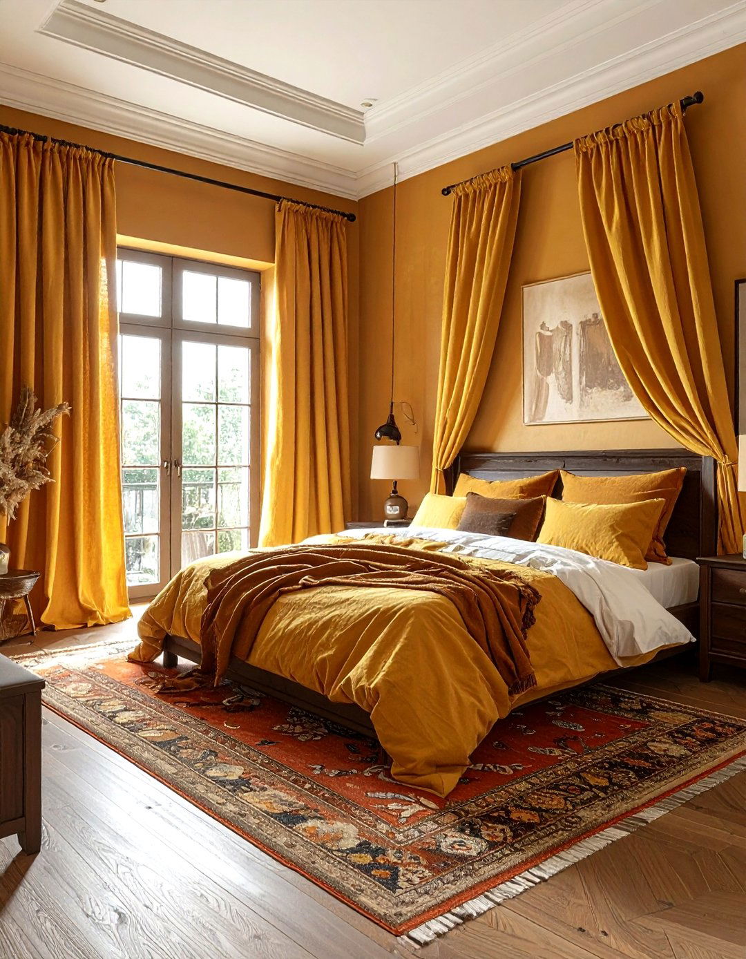 Ochre yellow bedroom - 30 yellow bedroom decor ideas