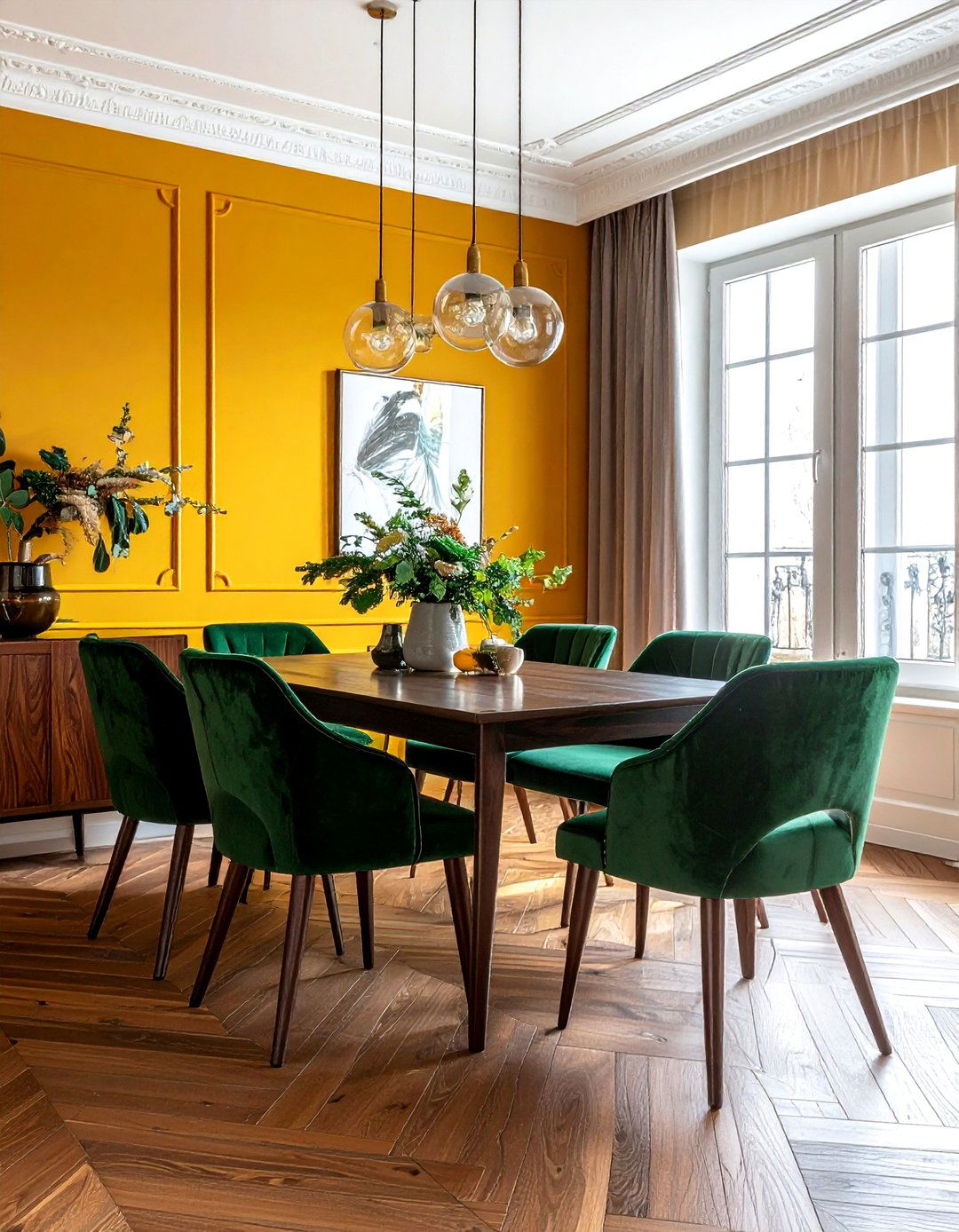 Ochre yellow dining room - 30 yellow dining room ideas