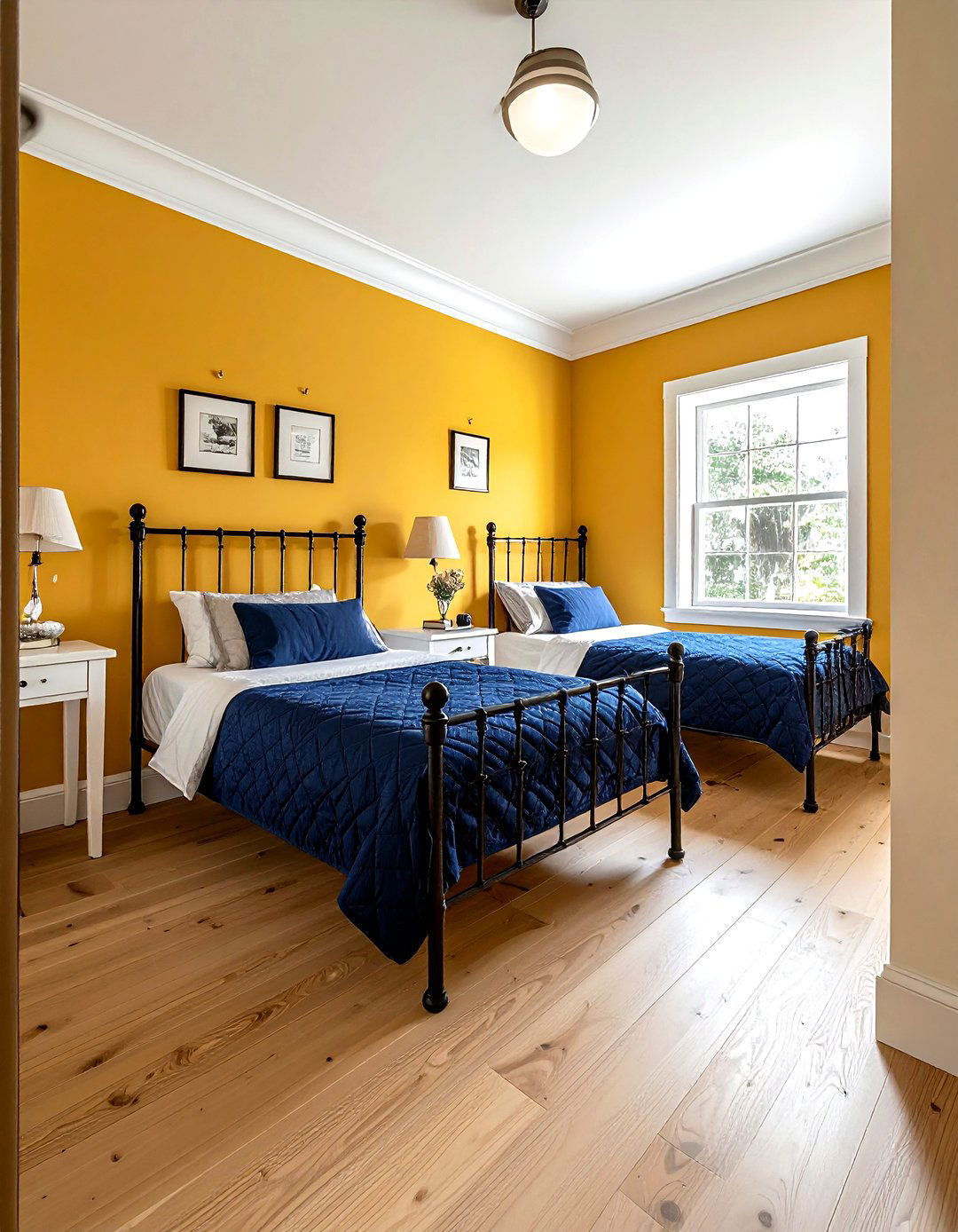 Ochre yellow guest room - 30 bold paint color ideas