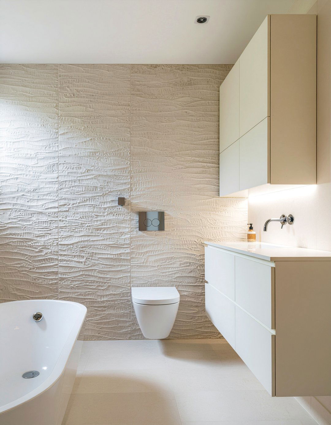 Off White Bathroom - 30 monochromatic bathroom ideas