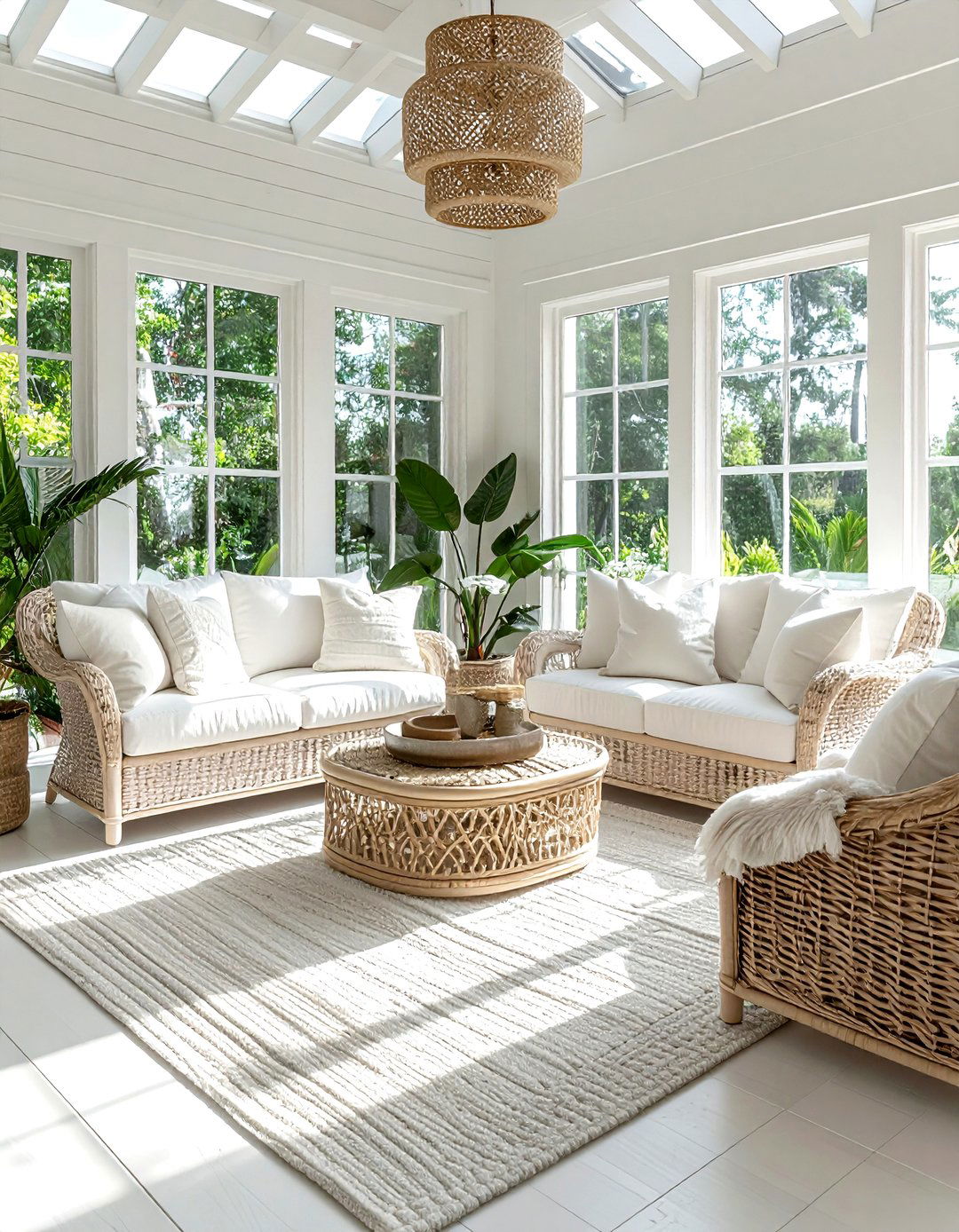 Off white sunroom - 30 monochromatic decor ideas