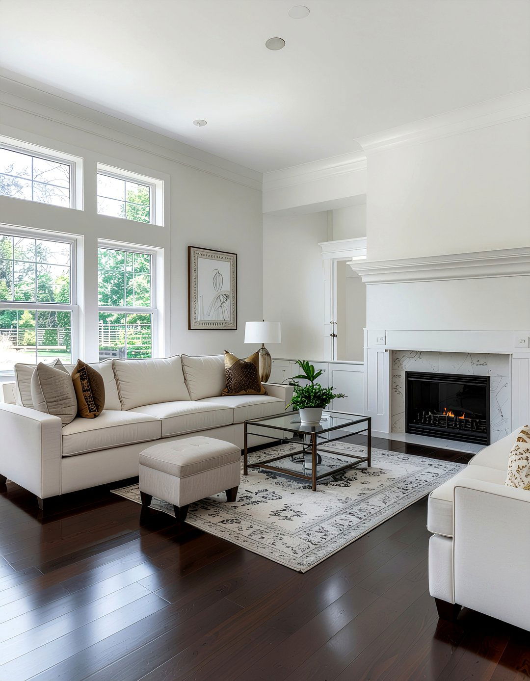 Off white walls dark floor - 30 off-white living room ideas