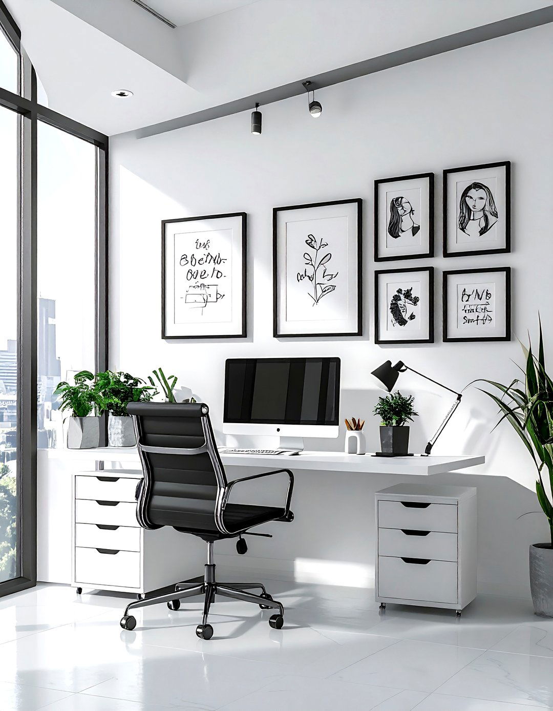 Office Desk Frame Wall - 30 frame wall ideas