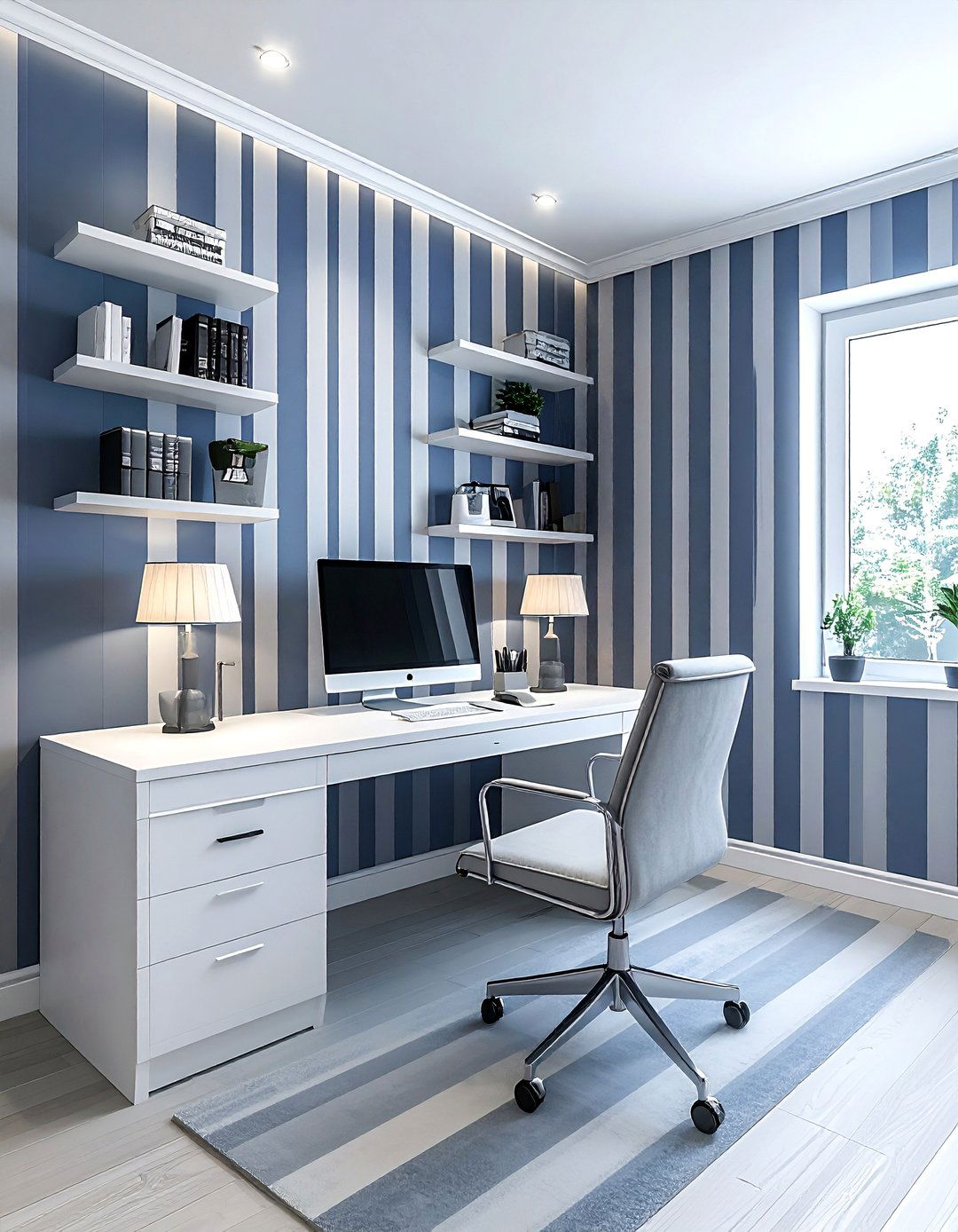Office Striped Wallpaper - 30 striped wallpaper ideas