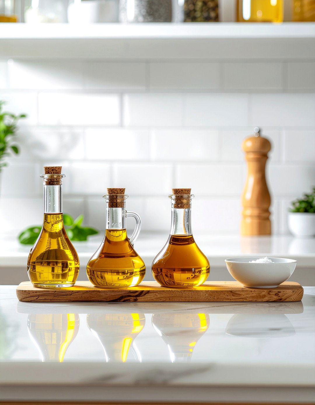 Oil And Vinegar Tray - 30 kitchen tray styling ideas