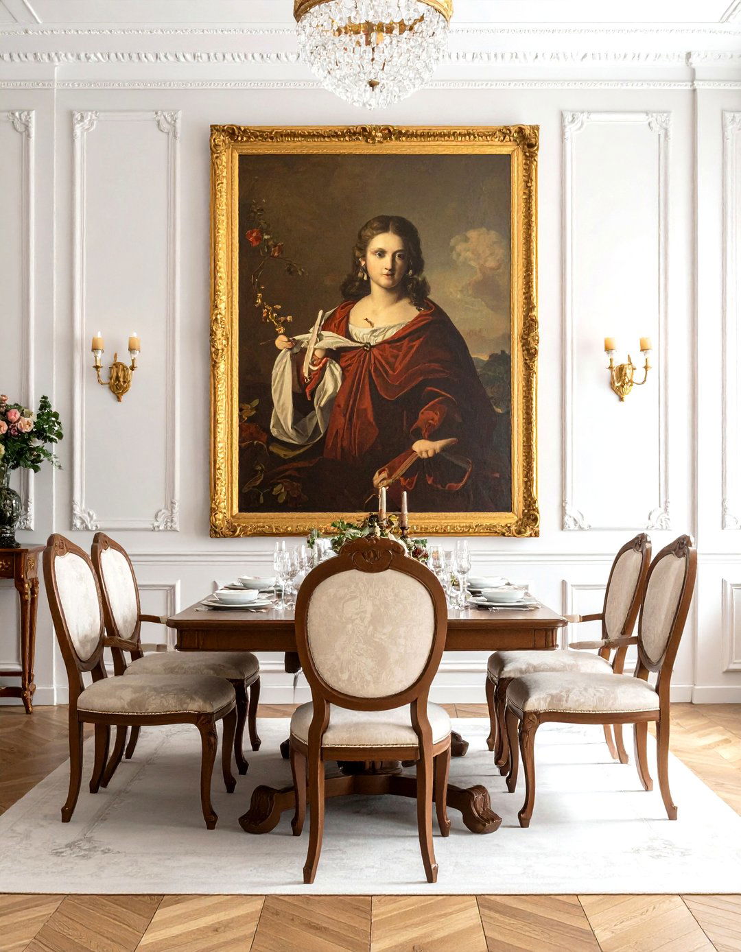 Oil Painting Portrait - 30 traditional dining room ideas