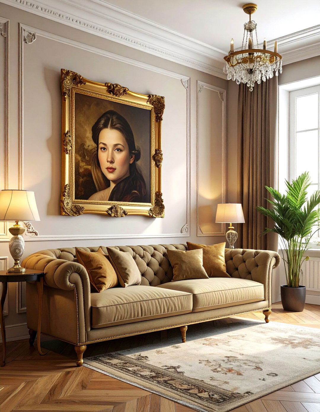 Oil portrait - 30 grandmillennial decor ideas