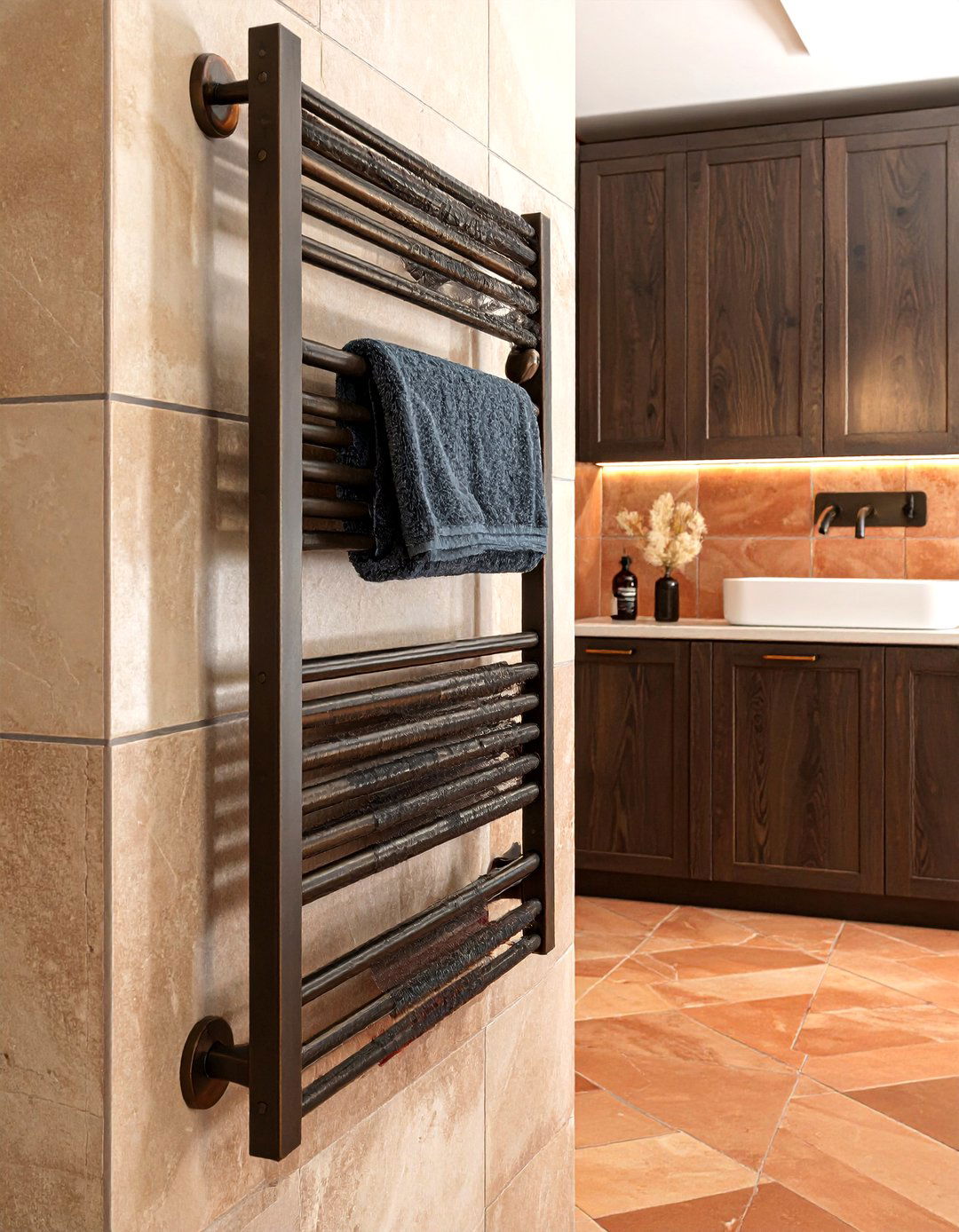 Oil rubbed bronze towel warmer - 30 towel warmer ideas