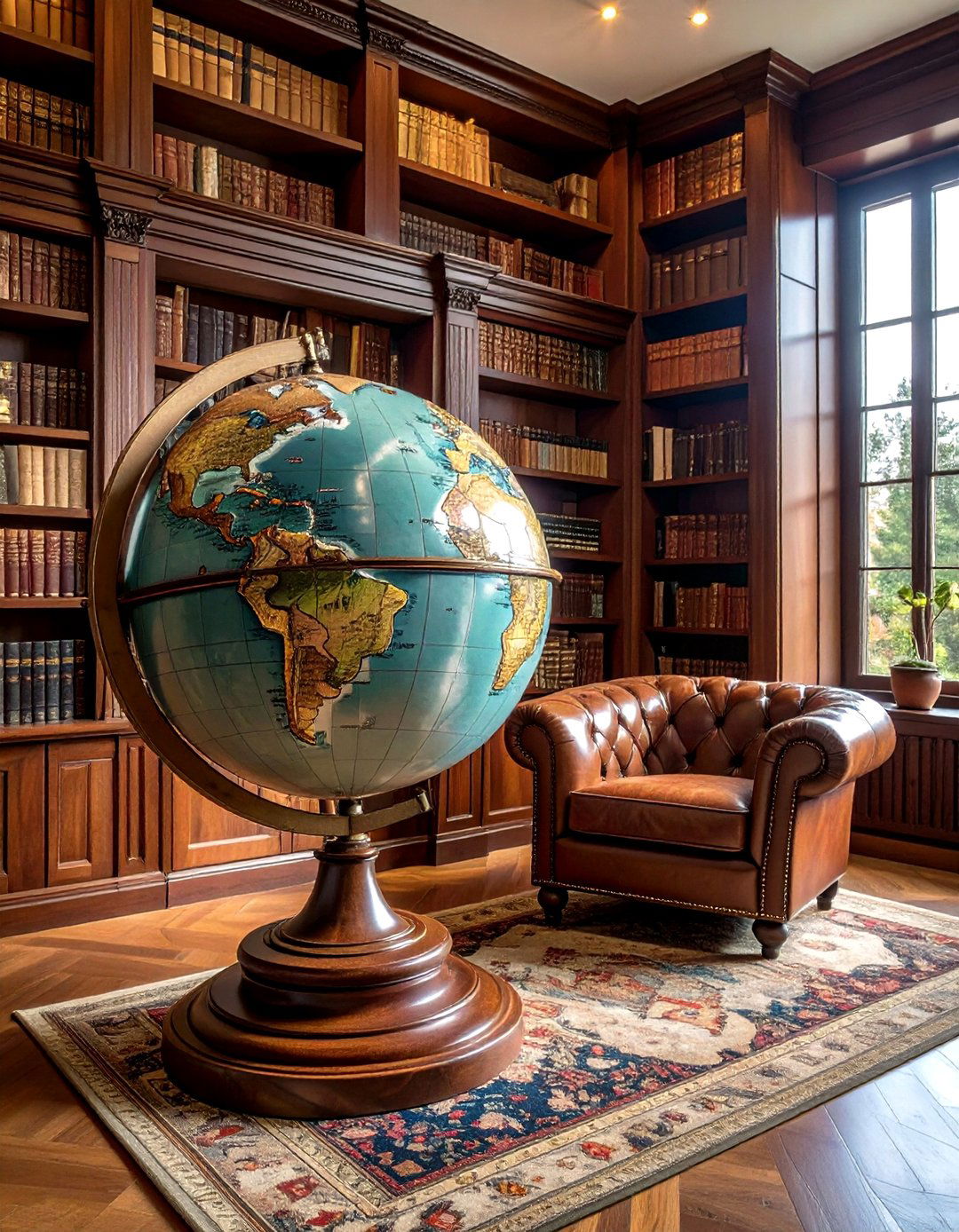 Old World Globe Library - 30 antique decor ideas