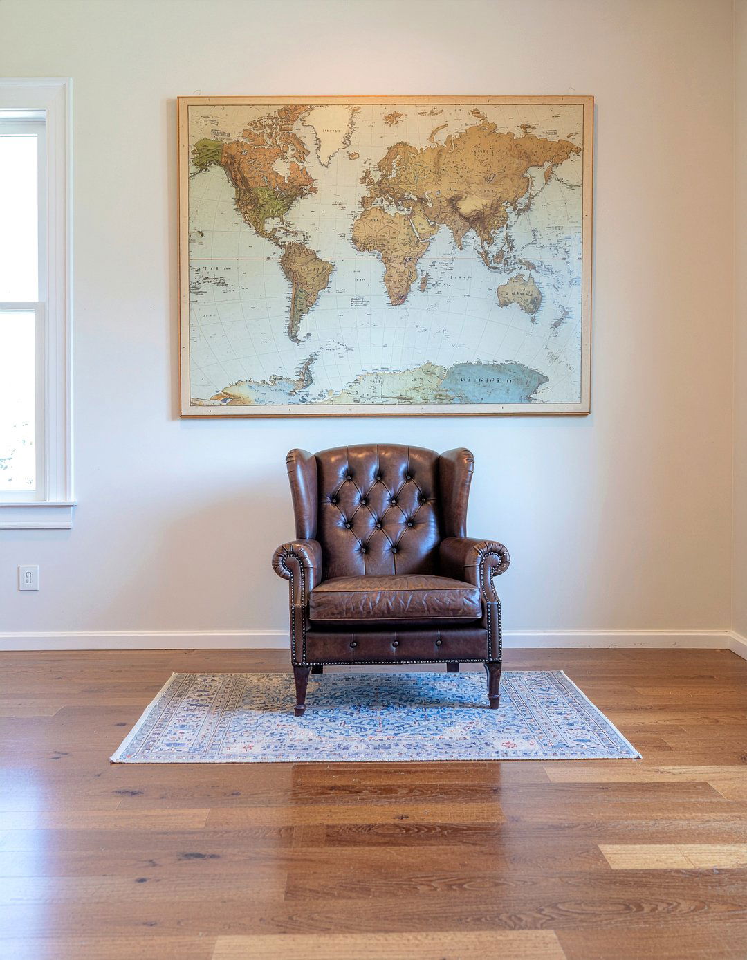 Old World Map - 30 light academia living room ideas