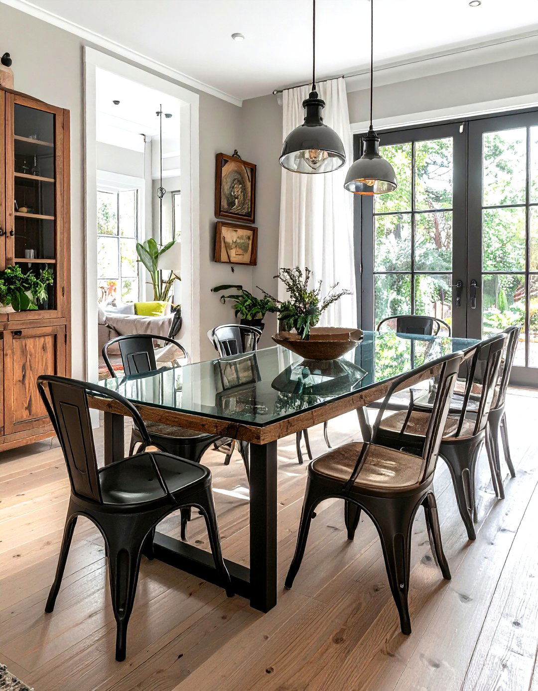 Old door dining table - 30 living room reclaimed furniture ideas