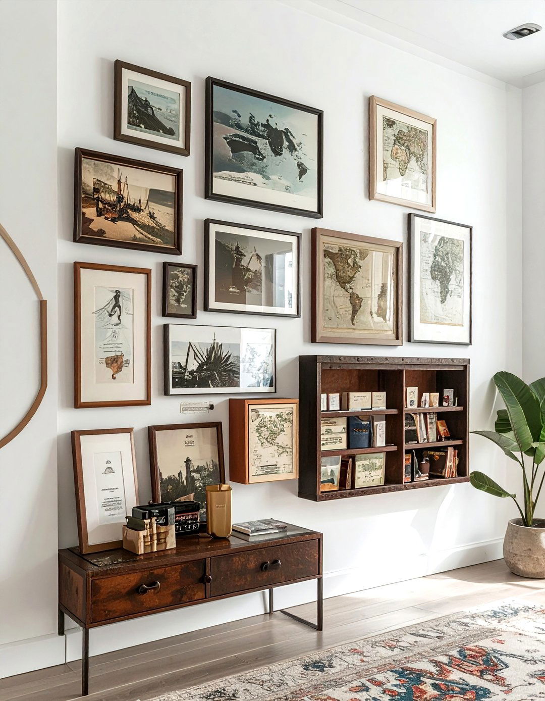 Old passport shadow box - 30 vintage travel decor ideas