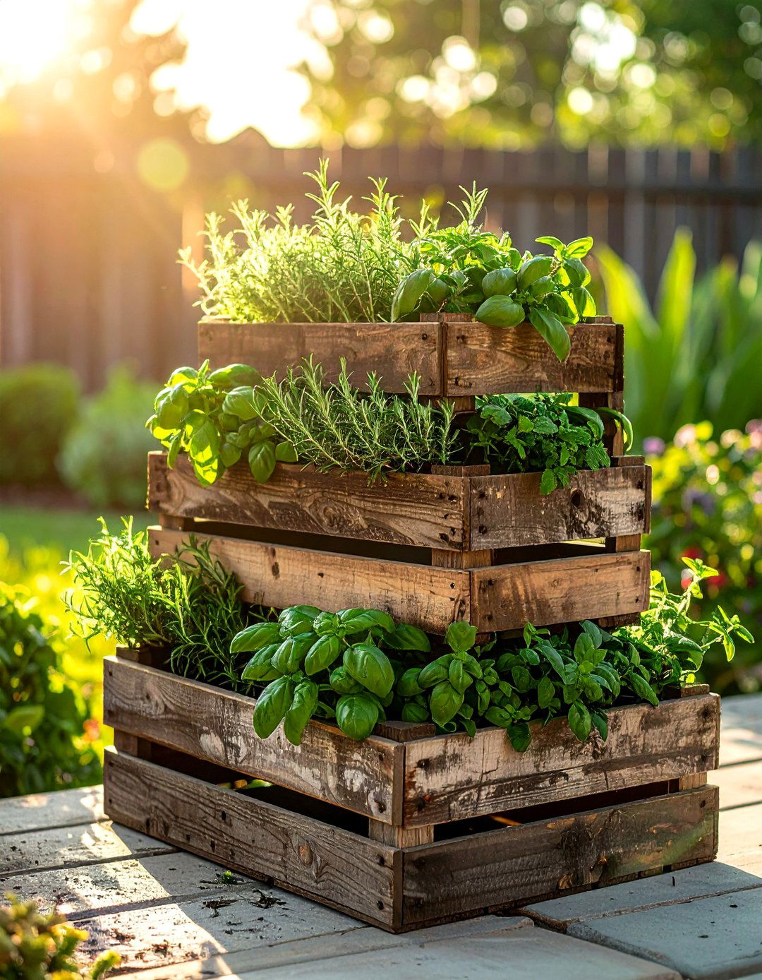 Old wooden crates - 30 vintage planter ideas