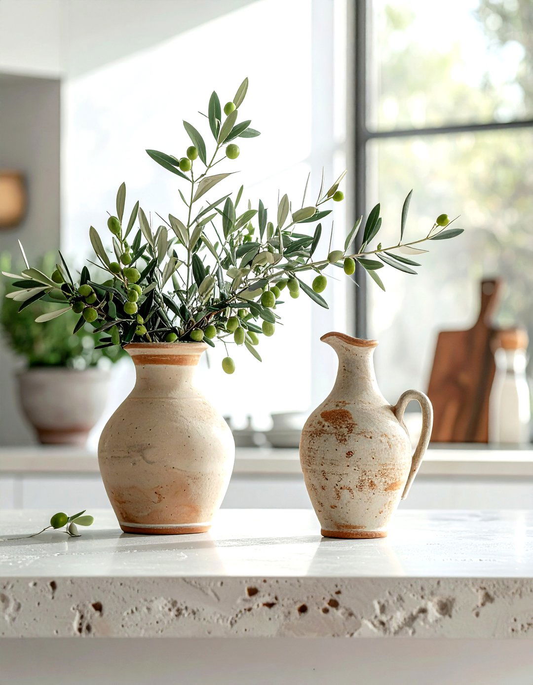 Olive Branch Pitcher - 30 branch decor ideas