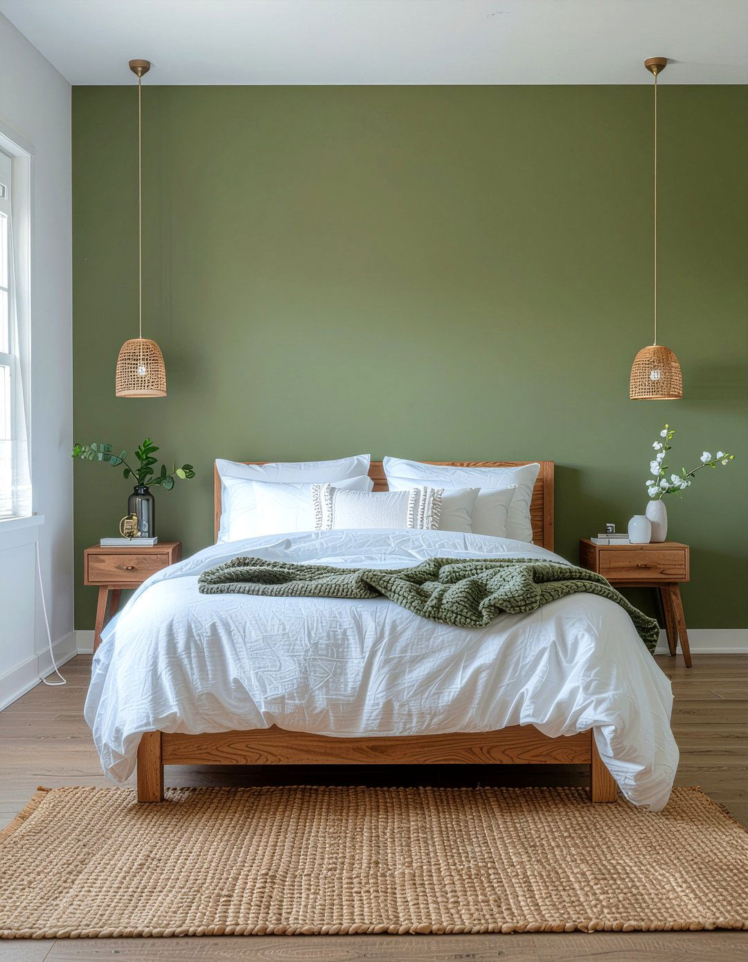 Olive Green Accent Wall - 30 olive green bedroom ideas