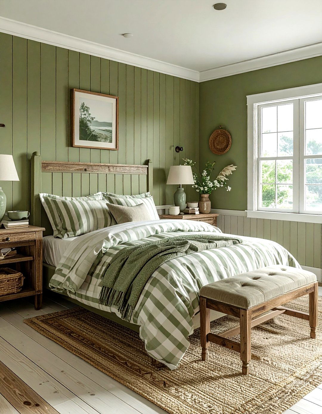 Olive Green Beach Cottage Bedroom - 30 coastal green bedroom ideas